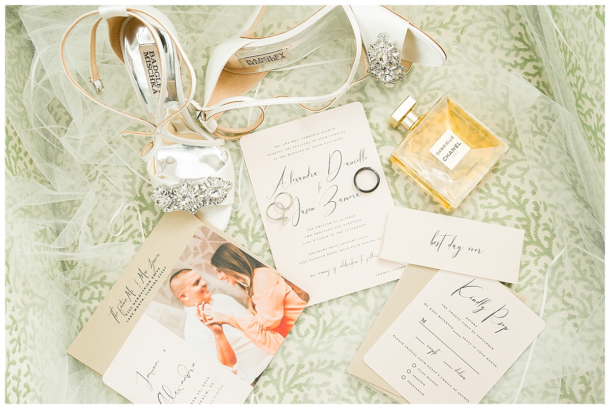 Minted wedding invitations an Breakers West by Palm Beach Photography, Inc.