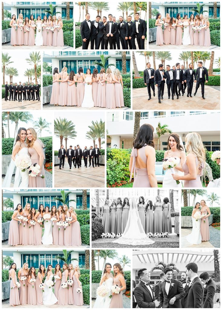 Carillon Miami Wedding bridal party bride squad groomsmen